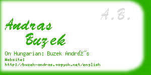 andras buzek business card